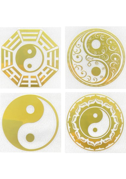 L Beş Element Yin ve Yang Tai Chi Sekiz Diyagramları Desen Metal Çıkartmalar Cep Telefonu Çıkartmaları Dizüstü Araba Çıkartmaları Dekorasyon (Yurt Dışından)