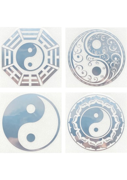 L Beş Element Yin ve Yang Tai Chi Sekiz Diyagramları Desen Metal Çıkartmalar Cep Telefonu Çıkartmaları Dizüstü Araba Çıkartmaları Dekorasyon (Yurt Dışından)