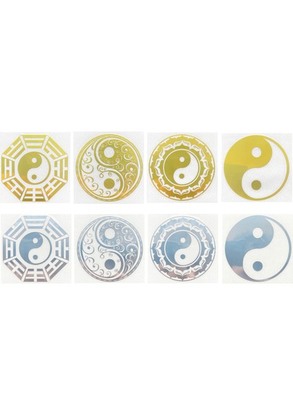 L Beş Element Yin ve Yang Tai Chi Sekiz Diyagramları Desen Metal Çıkartmalar Cep Telefonu Çıkartmaları Dizüstü Araba Çıkartmaları Dekorasyon (Yurt Dışından)