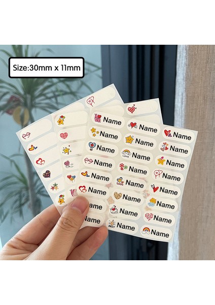 B3 30X11MM 90 Adet Özelleştirmek Adı Çıkartmalar Baykuş Su Geçirmez Kişiselleştirme Etiket Çocuk Şeffaf Etiket Karalama Defteri Okul Kırtasiye Etiketleri (Yurt Dışından)