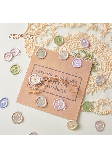 No.10 18 Adet/takım Stereoskopik Etiket Vintage Retro Balmumu Damga Estetik Etiket Dıy Dekoratif Karalama Defteri Güzel Zarf Conta Etiket (Yurt Dışından)