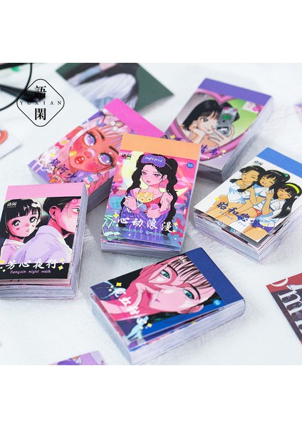 Kız-C 50 Adet Sevimli Kawaii Kpop Kız Estetik Çıkartmalar Dekoratif Cep Scrapbooking Aksesuarları Dizüstü Önemsiz Dergisi Dizüstü Gitar (Yurt Dışından) indirimleri