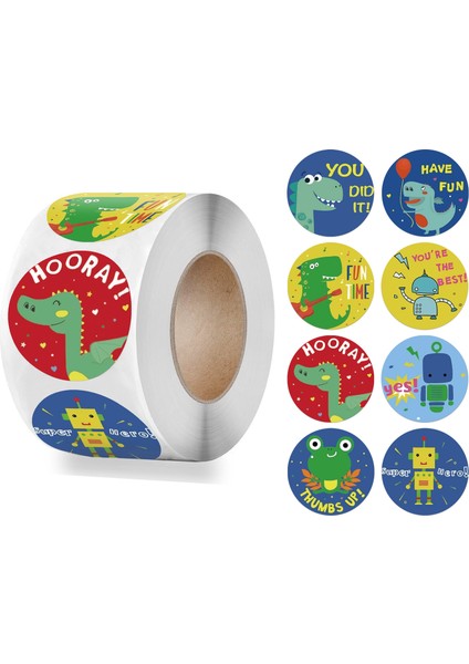 CV09 Dinozor Çıkartmalar Çocuklar Için 500 Adet 1 Inç Kendinden Yapışkanlı Sızdırmazlık Etiketleri Karikatür Desenleri Çocuklar Için Dekoratif Kitap Çıkartmaları (Yurt Dışından) fırsatları