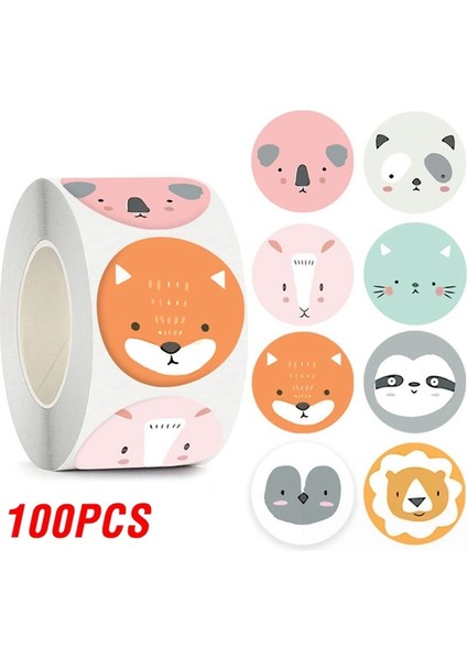 QY2018-100PCS 100-500PCS Karikatür Hayvan Ödül Çıkartmaları Çocuklar Için Sevimli Hediye Dekor Çıkartmaları Etiketler Okul Teşvik Çocuk Kırtasiye Çıkartmaları (Yurt Dışından)