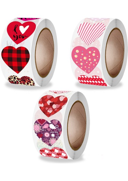 A259 - 100 Adet 100-500 Adet 2.5 cm Aşk Kalp Yuvarlak Şekilli Etiket Scrapbooking Paketi Hediye Paketleme Mühür Etiketleri Doğum Günü Partisi Iş Kaynağı (Yurt Dışından) modelleri