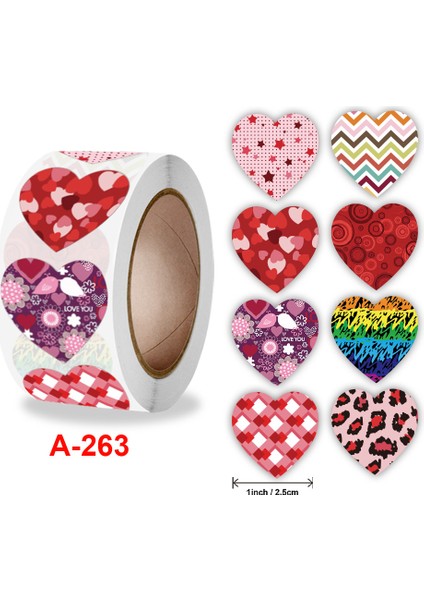 A259 - 100 Adet 100-500 Adet 2.5 cm Aşk Kalp Yuvarlak Şekilli Etiket Scrapbooking Paketi Hediye Paketleme Mühür Etiketleri Doğum Günü Partisi Iş Kaynağı (Yurt Dışından) indirimleri