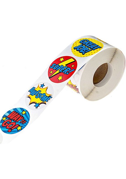 YH07-300PCS Rulo Başına 50-500 Adet Çıkartmalar Süper Kahraman Ödül Çıkartmaları 8 Süper Kahraman Tasarımları Sevimli Öğrenciler Çocuklar ve Öğretmenler Kırtasiye Sticker (Yurt Dışından) indirimleri
