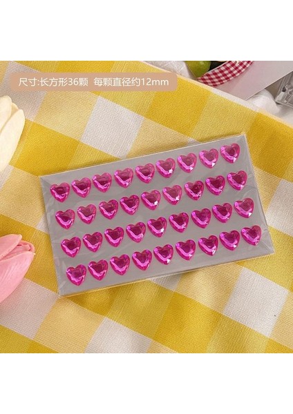 36 Adet 3D Stereoskopik Kristal Kalp Parlayan Çıkartmalar Dizüstü Kitaplar Için Dıy Süslemeleri Ödül Çıkartmalar Karalama Defteri Dergisi Çıkartmalar (Yurt Dışından)