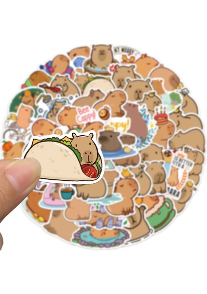 10 Adet 10/30/50 Adet Kawaii Capybara Sketchbook Etiket Estetik Pvc Kore Kırtasiye Dekorasyon Scrapbooking Okul Malzemeleri Çocuklar Için (Yurt Dışından) fırsatları