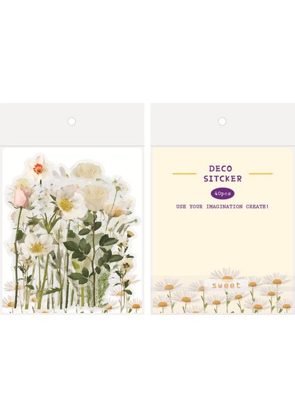 Tatlı 40 Adet Çiçek Çıkartmalar Dizüstü Bilgisayarlar Için Kelebek Kırtasiye Çıkartmalar Dıy Günlüğü Bullet Dergisi Dekorasyon Çıkartması Albümü Scrapbooking (Yurt Dışından)