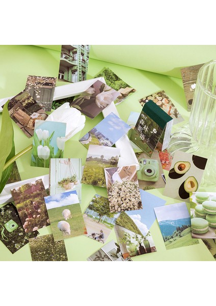 E 50 Adet Estetik Manzara Mini Etiket Sanatsal Kitap Dergisi Dekorasyon Kaplamalı Kağıt Çıkartmalar Kawaii Kırtasiye Malzemeleri (Yurt Dışından) fırsatları