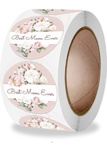 QY924-300PCS 100-500 Adet Mutlu Anneler Günü Çıkartmaları En Iyi Anne Şimdiye Kadar Mama Ailenin Kalbi Anne Için Hediye Kutlayan Kağıt Hediye Kutusu Etiketi (Yurt Dışından) fiyatları