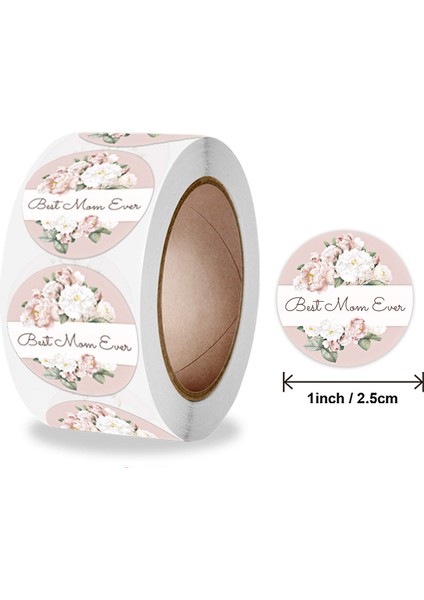 QY924-300PCS 100-500 Adet Mutlu Anneler Günü Çıkartmaları En Iyi Anne Şimdiye Kadar Mama Ailenin Kalbi Anne Için Hediye Kutlayan Kağıt Hediye Kutusu Etiketi (Yurt Dışından) fırsatları