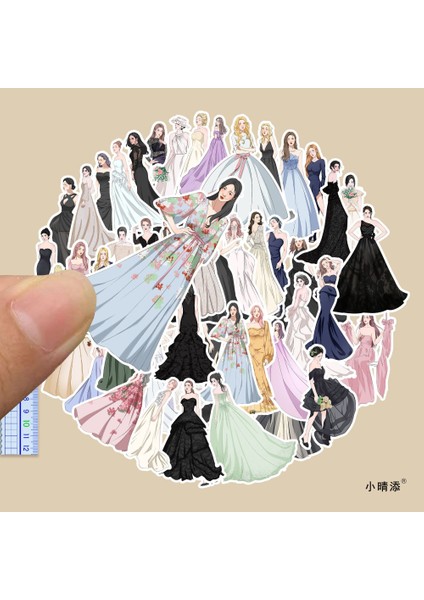 10 Adet-Rastgele 10/50 Adet Arkadaş Moda Düğün Abiye Giyim Renkli Dekorasyon Çıkartması Diy Albümü Günlüğü Çıkartmalar (Yurt Dışından)