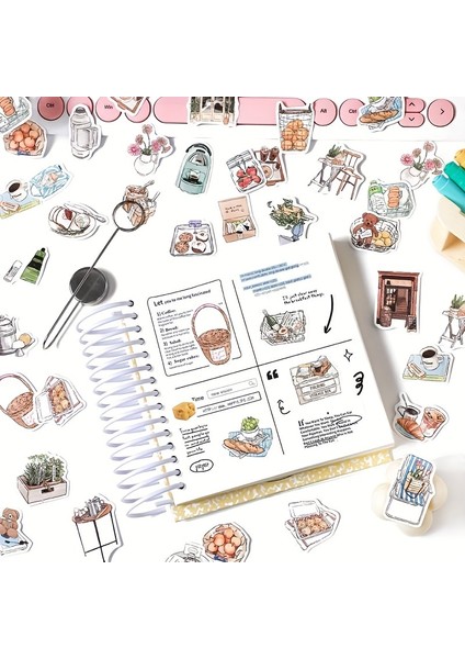 D 30 Adet Kağıt Çıkartmalar Mağaza Çiçek Retro Sevimli Çıkartmalar Dekoratif Çıkartmalar Kolaj Scrapbooking Dıy Günlük Kaydı Hediye Çıkartmaları (Yurt Dışından) fiyatları