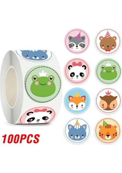 QY2015-100PCS 100-500PCS Karikatür Hayvan Ödül Çıkartmaları Çocuklar Için Sevimli Hediye Dekor Çıkartmaları Etiketler Okul Teşvik Çocuk Kırtasiye Çıkartmaları (Yurt Dışından)