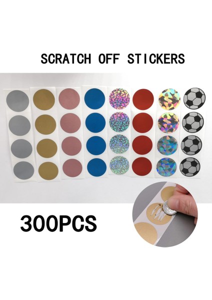 Mavi 300 Adet 1 "inç Yuvarlak Gül Altın Kazı Kazan Çıkartmalar Etiketler Biletler Promosyon Oyunları (Yurt Dışından)