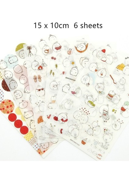 E Sevimli Molang Tavşan Karikatür Hayvanlar Etiket Pvc Karikatür Çıkartmalar Günlüğü Etiket Karalama Defteri Dekorasyon Kırtasiye Çıkartmalar (Yurt Dışından)