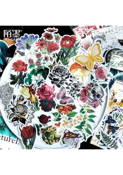 Stil 4 60 Adet/paket Dekoratif Sticker Vintage Dergisi Günlüğü Yeşil Bitki Yaprak Kağıt Retro Çiçek Çıkartmalar Scrapbooking Gevreği Kırtasiye (Yurt Dışından) indirimleri