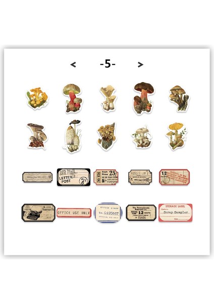 S19391-5 Mr.paper 6 Stil 40 Sayfa/paket Vintage Çıkartmalar Eski Zaman Öğeleri Bitki Çiçekler El Kitabı Dıy Dekorasyon Kolaj Kore Kırtasiye (Yurt Dışından)