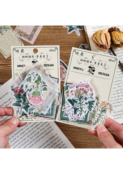 S19391-5 Mr.paper 6 Stil 40 Sayfa/paket Vintage Çıkartmalar Eski Zaman Öğeleri Bitki Çiçekler El Kitabı Dıy Dekorasyon Kolaj Kore Kırtasiye (Yurt Dışından) modelleri