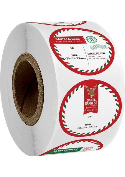 QY689-100PCS Merry Christmas Çıkartmalar 50-500PCS Elk Şeker Çanta Sızdırmazlık Etiketi Yılbaşı Hediyeleri Kutu Etiketi Yeni Yıl Noel Süsleri (Yurt Dışından)