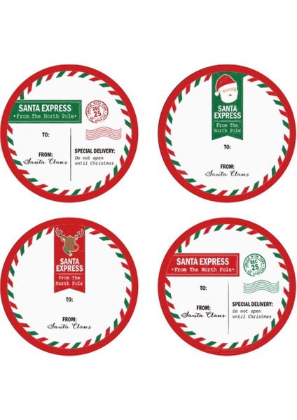 QY689-100PCS Merry Christmas Çıkartmalar 50-500PCS Elk Şeker Çanta Sızdırmazlık Etiketi Yılbaşı Hediyeleri Kutu Etiketi Yeni Yıl Noel Süsleri (Yurt Dışından) fiyatları