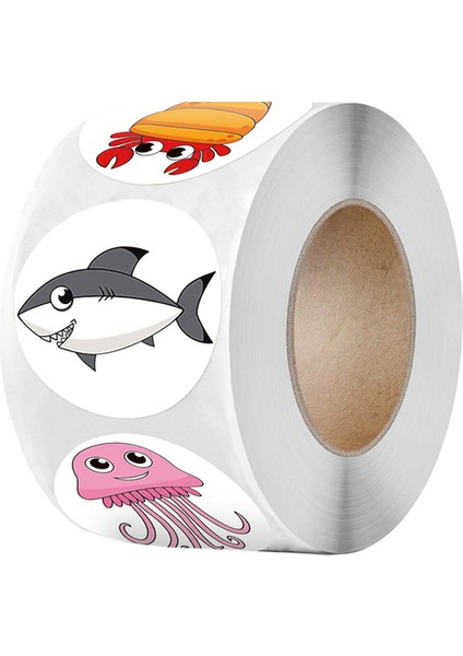 QY843-500PCS 100-500PCS Sevimli Karikatür Hayvanlar Etiket Çocuklar Için Teşvik Sızdırmazlık Etiketleri Okul Öğretmen Malzemeleri Çocuk Ödül Etiket Etiketleri (Yurt Dışından)