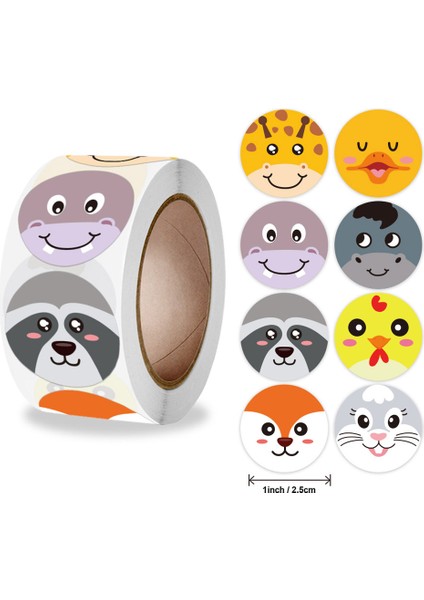 QY843-500PCS 100-500PCS Sevimli Karikatür Hayvanlar Etiket Çocuklar Için Teşvik Sızdırmazlık Etiketleri Okul Öğretmen Malzemeleri Çocuk Ödül Etiket Etiketleri (Yurt Dışından) fiyatları