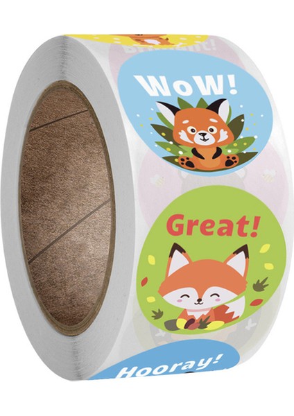 QY745-500PCS 100-500PCS 1 Inç Sevimli Kelimeler Çıkartmalar Çocuklar Için Öğretmen Ödül Çıkartmalar Okul Sınıf Malzemeleri Yuvarlak Teşvik Çıkartmalar (Yurt Dışından)