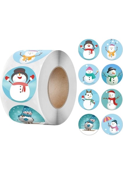 QY714-500PCS 100-500 Adet Beyaz Merry Christmas Etiket Çıkartmaları Kart Hediye Paketi Sarma Festivali Parti Pişirme Küçük Işletme 1 Inç (Yurt Dışından) fiyatları