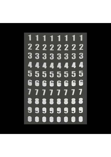 Silver-Style1 Çocuklar Hediyeler Karalama Defteri Bronzlaştırıcı Desen Dizüstü Dekor Planlayıcısı Pırıltı Çıkartmalar Mektup Kendinden Yapışkanlı Numara Etiketi (Yurt Dışından)