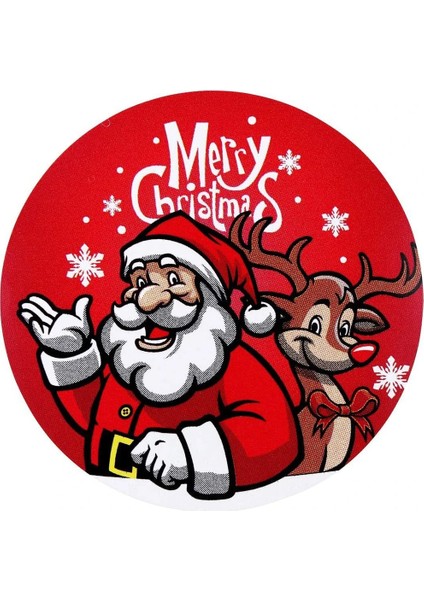 QY1574-500PCS 100-500PCS Merry Christmas Çıkartmalar Noel Baba Noel Desen Tasarım Noel Hediye Paketi Dekor Etiketleri 1 Inç (Yurt Dışından)