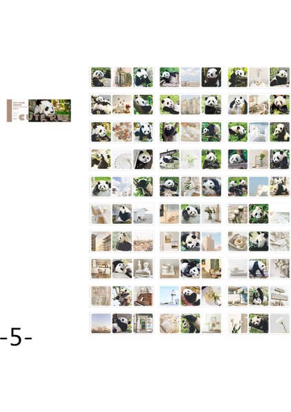 S19701-5 Mr.paper Hayvan Washi Çıkartmalar Panda Kediler Köpekler Seyahat Günlük El Kitabı Dıy Kolaj Zengin Desen Sevimli Çıkartmalar Kore Kırtasiye (Yurt Dışından)