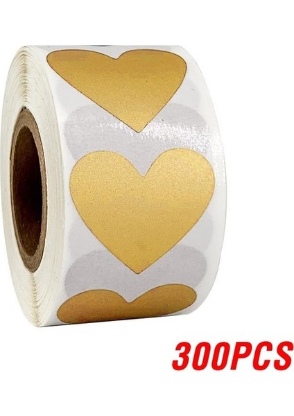 QY528-GOLD-300PCS 100-300PCS Kalp Şekli Etiketleri Etiket 3 Renk Kazı Kazan Çıkartmalar Dıy El Yapımı Oyun Kazı Kazan Etiket Etiketleri Kırtasiye (Yurt Dışından)