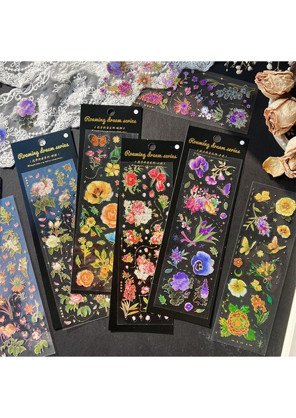 G Mohamm 3 Adet Bitki Çiçek Altın Folyo Çıkartmalar Günlüğü Planlayıcısı Dıy Scrapbooking Dekorasyon Fotocard Çerçeveleri (Yurt Dışından) modelleri