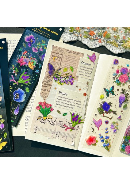 G Mohamm 3 Adet Bitki Çiçek Altın Folyo Çıkartmalar Günlüğü Planlayıcısı Dıy Scrapbooking Dekorasyon Fotocard Çerçeveleri (Yurt Dışından) indirimleri