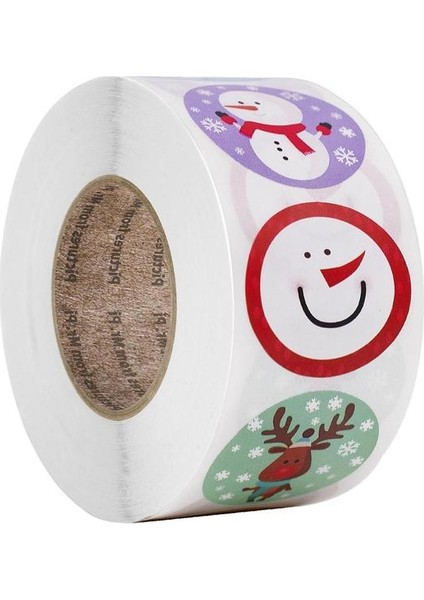 QY686-500PCS Merry Christmas Çıkartmalar 50-500PCS Elk Şeker Çanta Sızdırmazlık Etiketi Yılbaşı Hediyeleri Kutu Etiketi Yeni Yıl Noel Süsleri (Yurt Dışından)