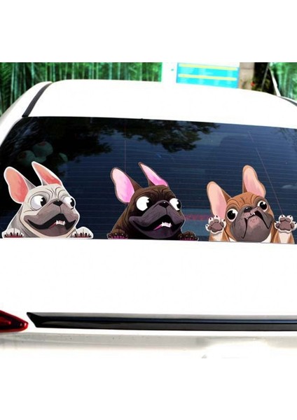Ayak Izi Siyah Sevimli Karikatür Köpek Araba Pencere Çıkartmaları Yavru Bulldog Çıkartmaları Araba Kapı Arka Cam Etiket Komik Hayvan Vinil Çıkartması 12*14 cm (Yurt Dışından) fırsatları