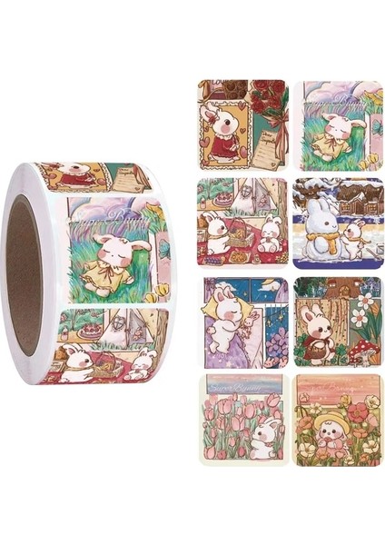 Çiçek Tavşan 500 Adet/rulo 1 Inç Karikatür Tavşan Çıkartmalar, Kendinden Yapışkanlı Etiketler Etiket, Ofis, Hediye Sızdırmazlık, Dıy, Günlük Dergisi Aksesuarları (Yurt Dışından) fiyatları