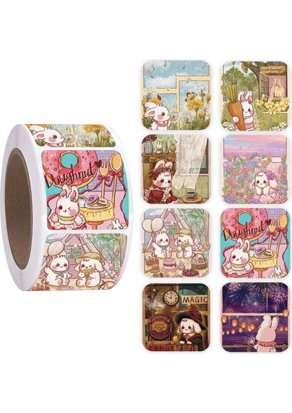 Çiçek Tavşan 500 Adet/rulo 1 Inç Karikatür Tavşan Çıkartmalar, Kendinden Yapışkanlı Etiketler Etiket, Ofis, Hediye Sızdırmazlık, Dıy, Günlük Dergisi Aksesuarları (Yurt Dışından) modelleri