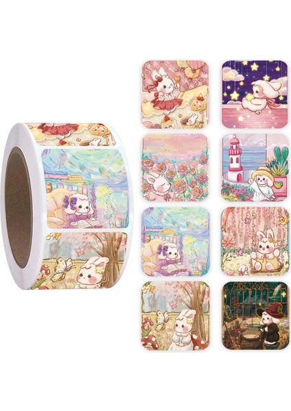 Çiçek Tavşan 500 Adet/rulo 1 Inç Karikatür Tavşan Çıkartmalar, Kendinden Yapışkanlı Etiketler Etiket, Ofis, Hediye Sızdırmazlık, Dıy, Günlük Dergisi Aksesuarları (Yurt Dışından) indirimleri