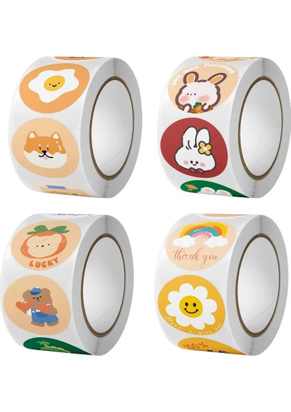 QY1706-100PCS 100-500PCS Yuvarlak Sevimli Karikatür Tavşan Çıkartmalar Çocuk Kırtasiye Ödül Çıkartmalar Hediye Paketi Sızdırmazlık Dekor Etiketleri (Yurt Dışından) fiyatları