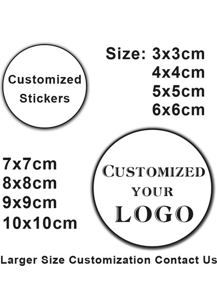 Kraft Kağıt 100 Adet 3-10 cm Özel Logo Düğün Etiket Kişiselleştirilmiş Tasarım Etiketinizi Şeker Hediye Kutusu Doğum Günü Partisi Conta Etiket Kendinden Yapışkanlı (Yurt Dışından)
