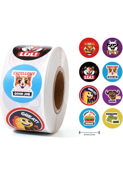 QY2292-300PCS 100-500 Adet Ödül Çıkartmalar Sevimli Hayvanlar Motivasyon Çıkartmalar Çocuklar Için Oyuncaklar Okul Ödül Öğrencileri Öğretmenler Kırtasiye Etiketleri (Yurt Dışından) fiyatları
