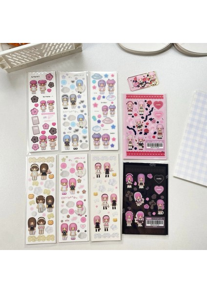 Stil 5 Kore Ins Sevimli Küçük Kız Lazer Etiket Dıy Scrapbooking Idol Kart Telefon Kılıfı Dekorasyon Çıkartması Kawai Kırtasiye Sanat Malzemeleri (Yurt Dışından) fiyatları