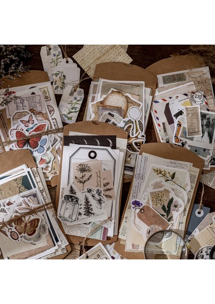 E-30P 30 Adet/paket Vintage Günlük Aksesuarları Çıkartmalar Kawaii Mermi Kırtasiye Estetik Okul Önemsiz Dergisi Günlüğü Karalama Defteri Malzemeleri (Yurt Dışından) modelleri