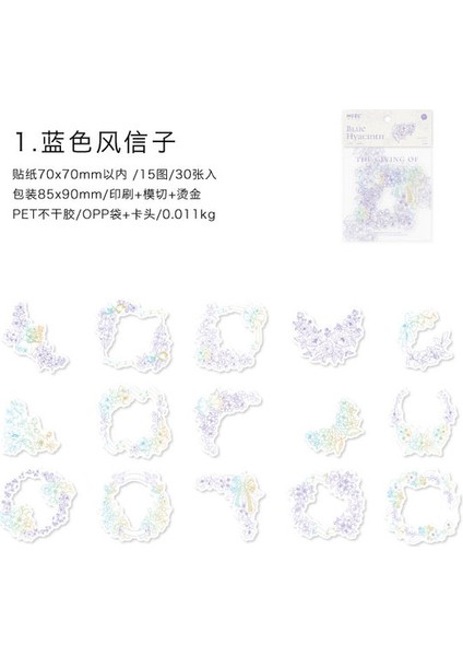 Bir Günlük 30 Adet/paket Pet Etiket Bronzlaşmaya Çiçek Bitki Dergisi Scrapbooking Dekorasyon Estetik Çıkartmalar Önemsiz Malzeme Kağıt (Yurt Dışından)