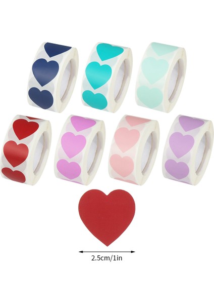 Açık Pembe 500 Adet/rulo Aşk Kalp Şeklinde Etiket Mühür Etiketleri Zanaat Doğum Günü Partisi Hediye Paketleme Için Sevimli Kırtasiye Etiket Scrapbooking (Yurt Dışından)