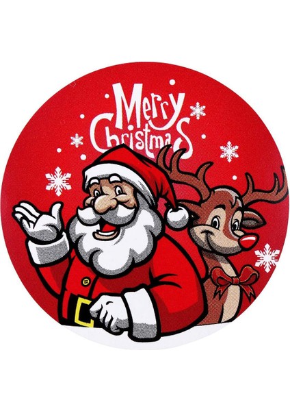 QY1575-100PCS 100-500PCS Merry Christmas Çıkartmalar Noel Baba Noel Desen Tasarım Noel Hediye Paketi Dekor Etiketleri 1 Inç (Yurt Dışından)